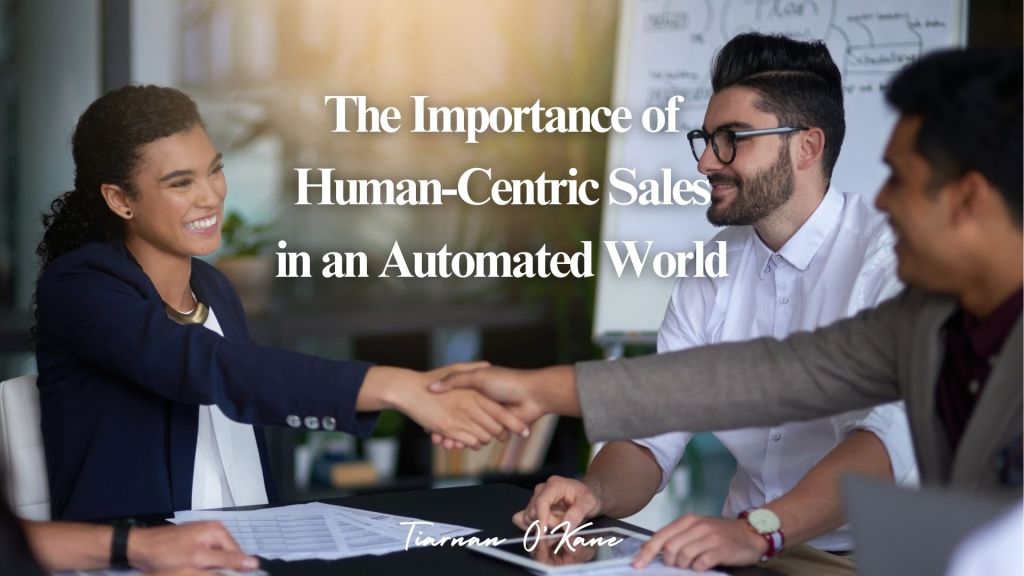 Sales professional using emotional intelligence to connect with customers and build lasting relationships in a digital, automated world.